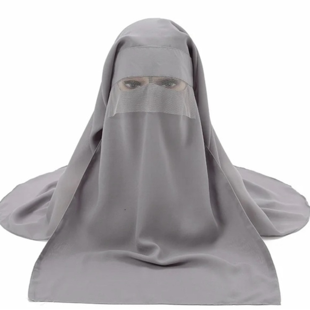 3 layared Niqab Saudi Niqab with nose string Islamic niqab face veil Muslim veil
